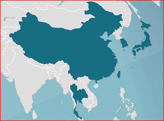 Asia Shipping Map