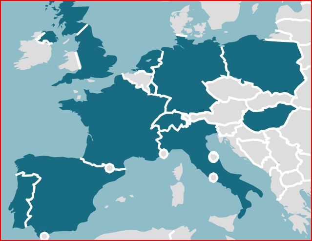 Europe Shipping Map