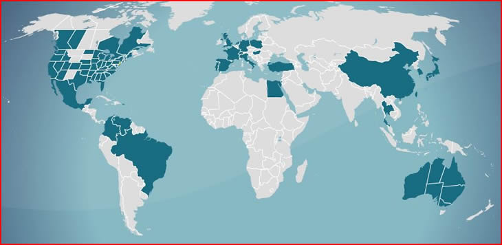 World Shipping Map